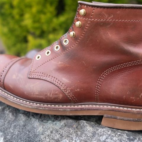John Lofgren Combat Boots in Shinki Wabi-Sabi Horsebutt