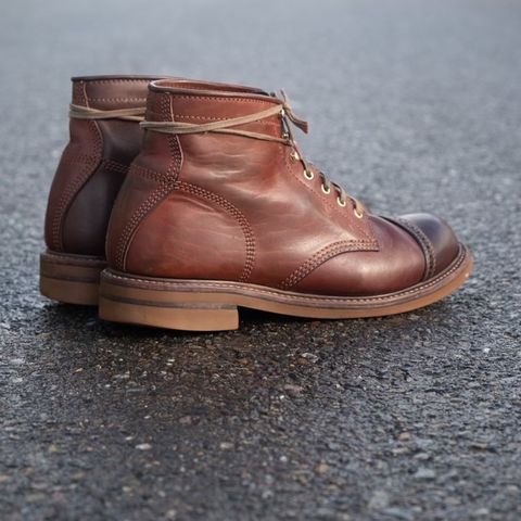 John Lofgren Combat Boots in Shinki Wabi-Sabi Horsebutt