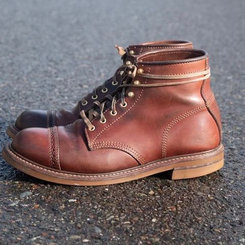 John Lofgren Combat Boots in Shinki Wabi-Sabi Horsebutt