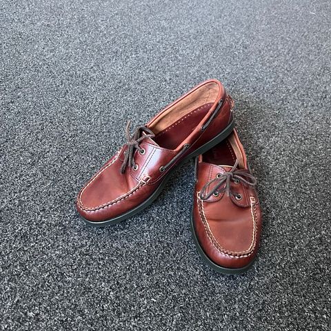 L.L.Bean Casco Bay Boat Shoe in Canyon Brown Leathwr