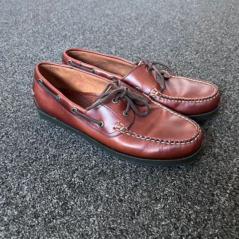 L.L.Bean Casco Bay Boat Shoe in Canyon Brown Leathwr