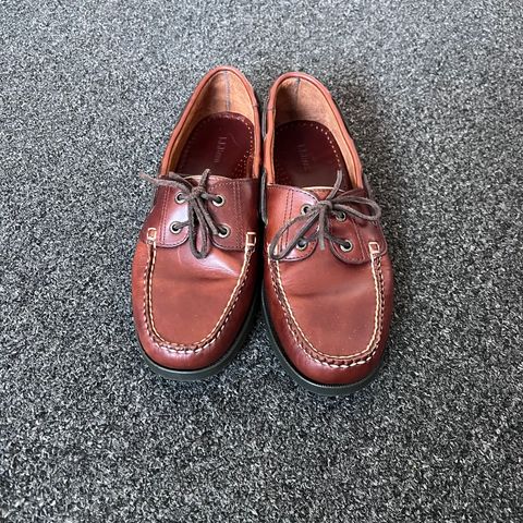 L.L.Bean Casco Bay Boat Shoe in Canyon Brown Leathwr