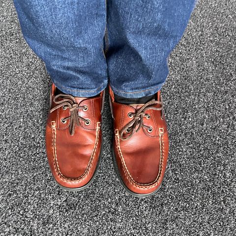 L.L.Bean Casco Bay Boat Shoe in Canyon Brown Leathwr