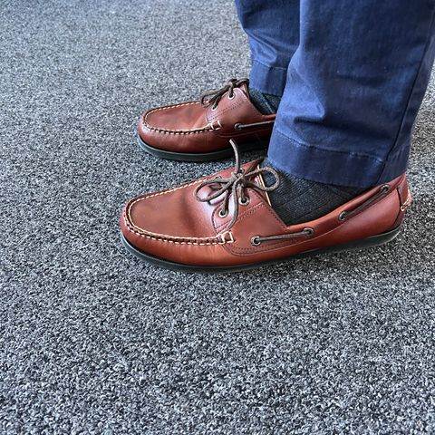 L.L.Bean Casco Bay Boat Shoe in Canyon Brown Leathwr