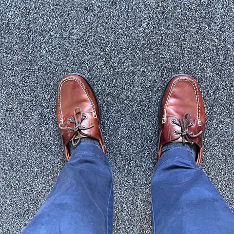 L.L.Bean Casco Bay Boat Shoe in Canyon Brown Leathwr