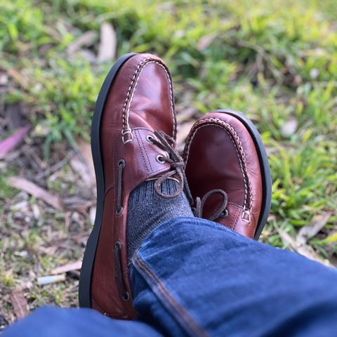 L.L.Bean Casco Bay Boat Shoe in Canyon Brown Leathwr