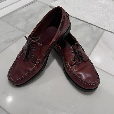 L.L.Bean Casco Bay Boat Shoe in Canyon Brown Leathwr