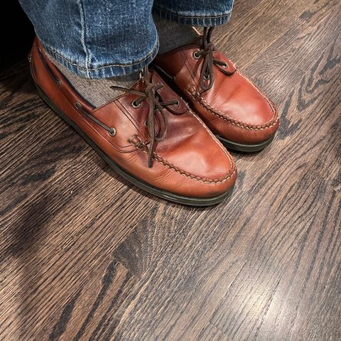 L.L.Bean Casco Bay Boat Shoe in Canyon Brown Leathwr