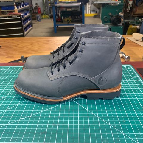 Origin The Coronado Boot in Slate Waxed Pull Up