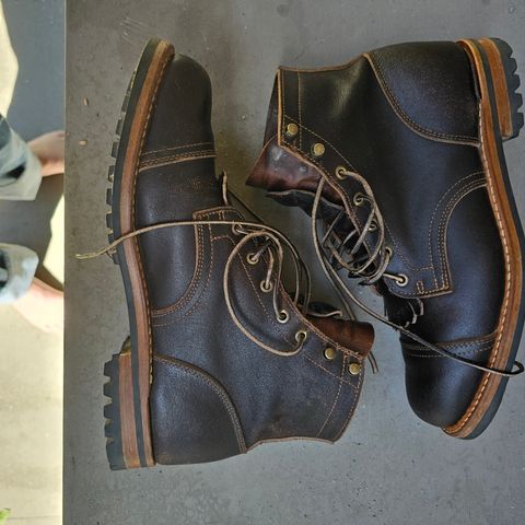 Truman Cap Toe Boot in Horween Java Waxed Flesh