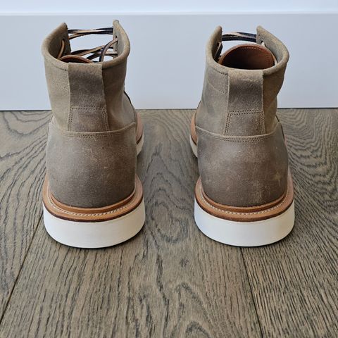 View photo of Viberg Scout Boot in C.F. Stead Nature Waxy Commander Suede