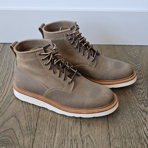 View photo of Viberg Scout Boot in C.F. Stead Nature Waxy Commander Suede