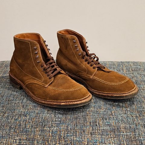 View photo of Alden Indy Boot in C.F. Stead Snuff Repello Calf Suede