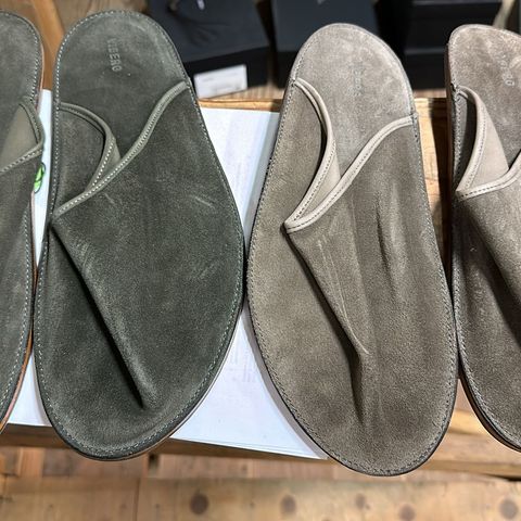 Search result thumbnail of Viberg Slide in C.F. Stead Loden Janus Calf Suede