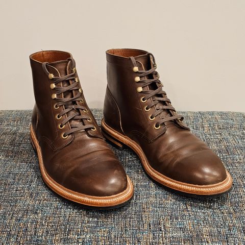 Search result thumbnail of Grant Stone Diesel Boot in Horween Crimson Chromexcel