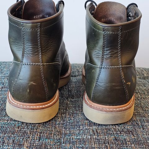 View photo of Jamvaida Japanese Moc Toe in Horween Olive Chromexcel