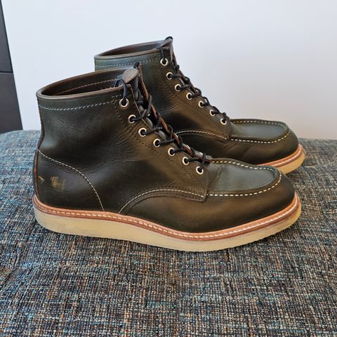 View photo of Jamvaida Japanese Moc Toe in Horween Olive Chromexcel