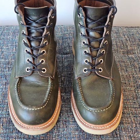 View photo of Jamvaida Japanese Moc Toe in Horween Olive Chromexcel