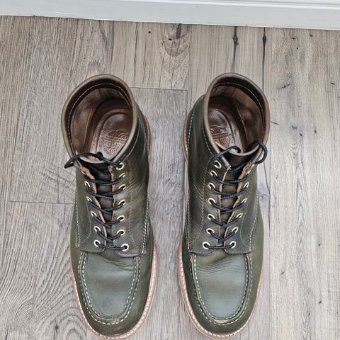 View photo of Jamvaida Japanese Moc Toe in Horween Olive Chromexcel