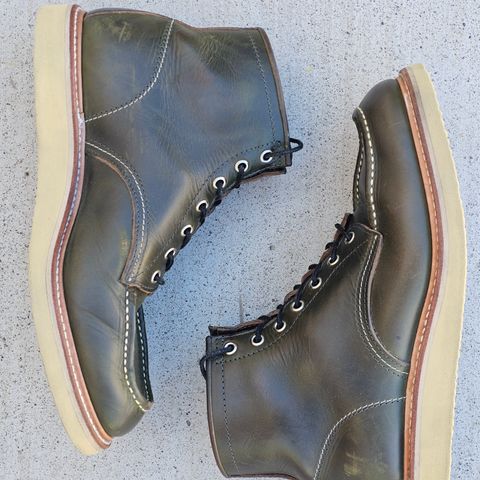 View photo of Jamvaida Japanese Moc Toe in Horween Olive Chromexcel