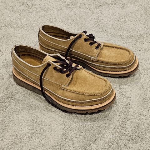 Search result thumbnail of Russell Moccasin Co. Fishing Oxford in Tan Laramie Suede