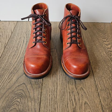 Iron Boots Pitman in Maryam Brick Red Hand-Dyed Horsehide