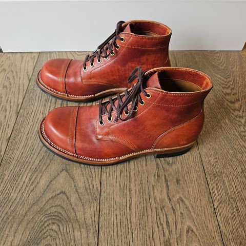 Iron Boots Pitman in Maryam Brick Red Hand-Dyed Horsehide