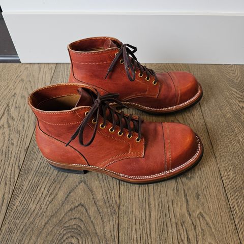 Iron Boots Pitman in Maryam Brick Red Hand-Dyed Horsehide