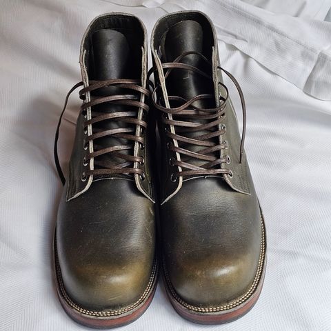 View photo of Viberg Service Boot in Horween Olive Chromepak