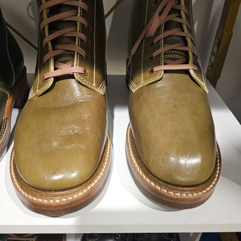 Search result thumbnail of John Lofgren M-43 Service Shoes in Shinki Olive Shrunken Horsebutt