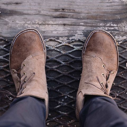 Paris Sun Unlisted Model in C.F. Stead Autumn Spice Waxed Kudu