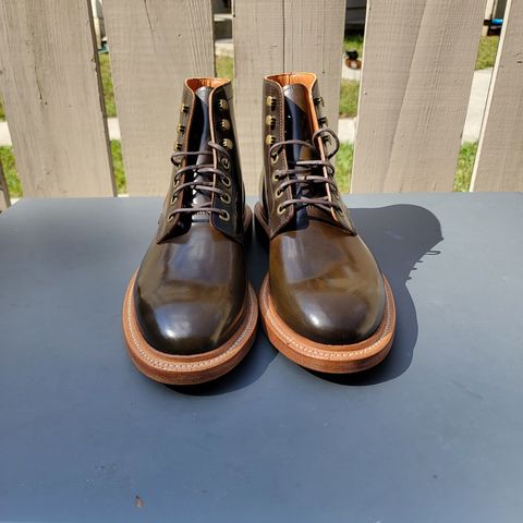 View photo of Grant Stone Diesel Boot in Horween Maduro Shell Cordovan