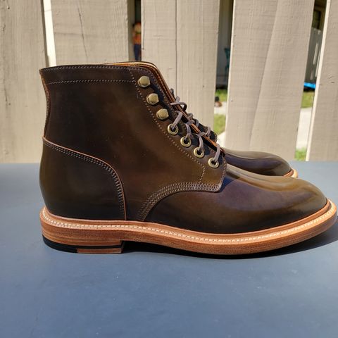 View photo of Grant Stone Diesel Boot in Horween Maduro Shell Cordovan