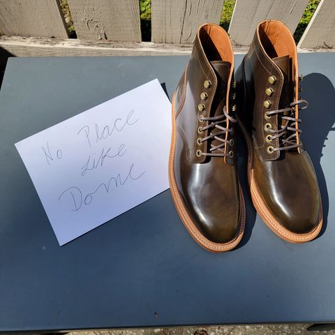 View photo of Grant Stone Diesel Boot in Horween Maduro Shell Cordovan