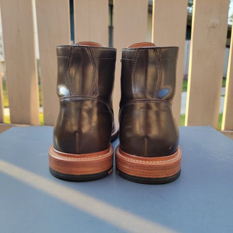 View photo of Grant Stone Diesel Boot in Horween Maduro Shell Cordovan