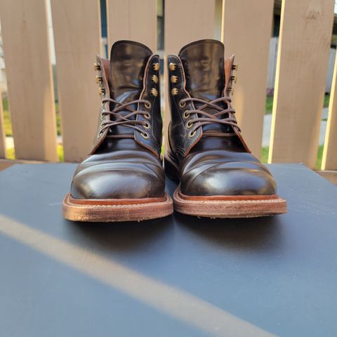View photo of Grant Stone Diesel Boot in Horween Maduro Shell Cordovan