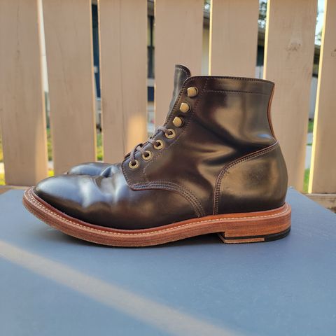 View photo of Grant Stone Diesel Boot in Horween Maduro Shell Cordovan
