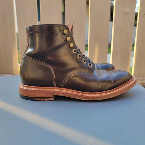 View photo of Grant Stone Diesel Boot in Horween Maduro Shell Cordovan