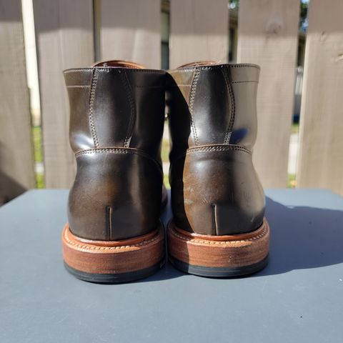 View photo of Grant Stone Diesel Boot in Horween Maduro Shell Cordovan