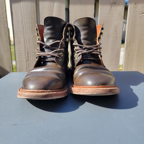 View photo of Grant Stone Diesel Boot in Horween Maduro Shell Cordovan