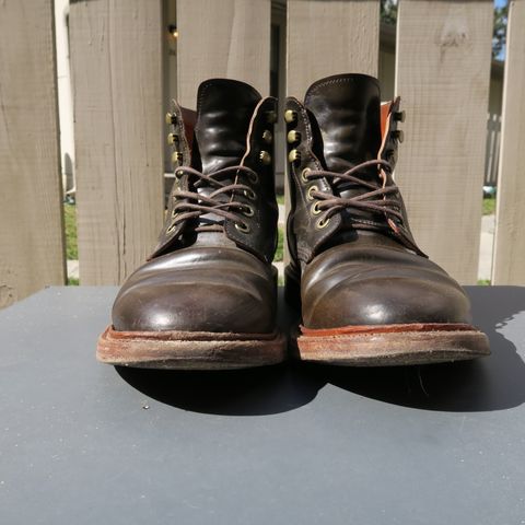 View photo of Grant Stone Diesel Boot in Horween Maduro Shell Cordovan