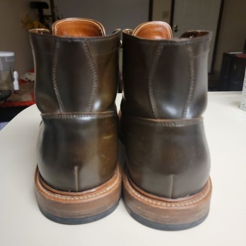 View photo of Grant Stone Diesel Boot in Horween Maduro Shell Cordovan