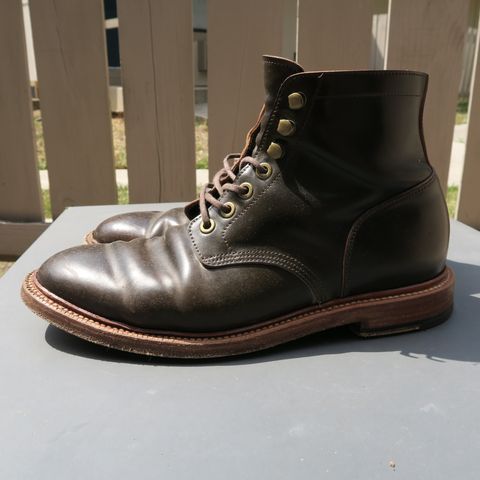 View photo of Grant Stone Diesel Boot in Horween Maduro Shell Cordovan