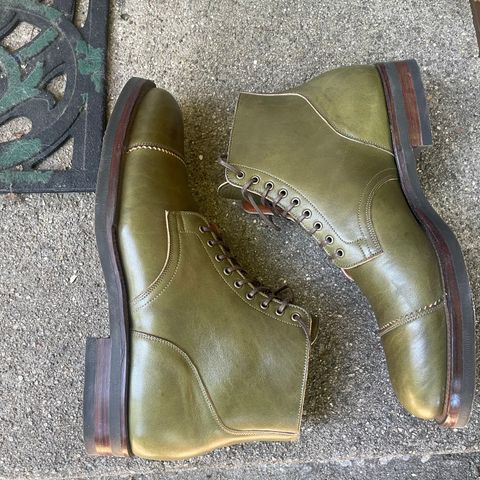 Viberg Service Boot PCT in Shinki Olive Latigo Horsehide