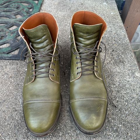 Viberg Service Boot PCT in Shinki Olive Latigo Horsehide