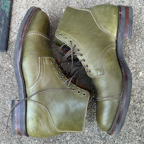 Viberg Service Boot PCT in Shinki Olive Latigo Horsehide