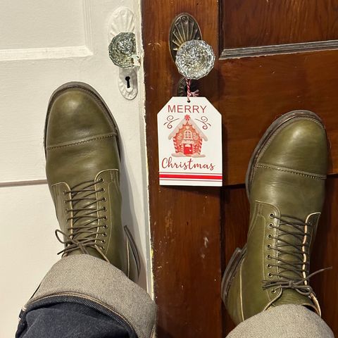 Viberg Service Boot PCT in Shinki Olive Latigo Horsehide