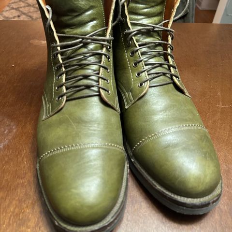 Viberg Service Boot PCT in Shinki Olive Latigo Horsehide
