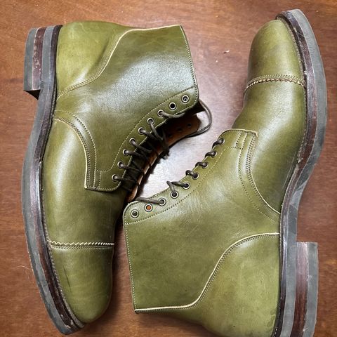 Viberg Service Boot PCT in Shinki Olive Latigo Horsehide