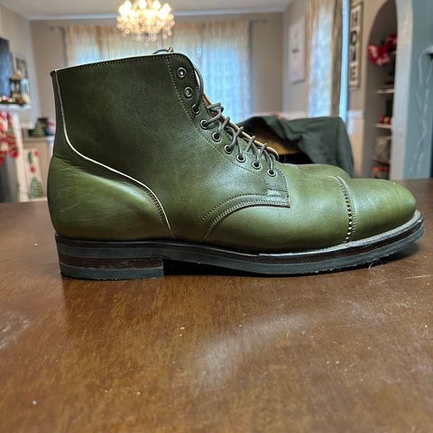 Viberg Service Boot PCT in Shinki Olive Latigo Horsehide